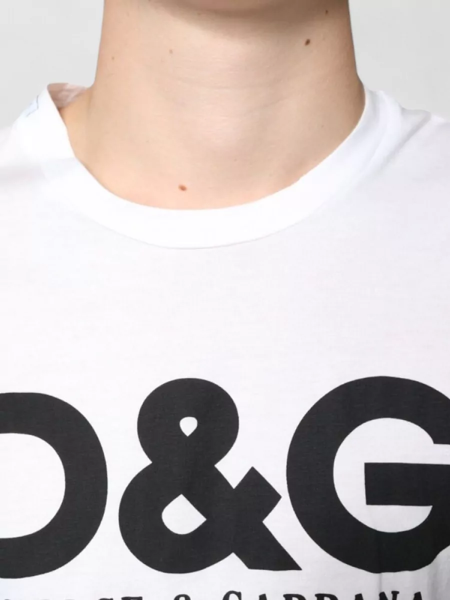 Dolce&Gabbana Cotton Logo Print Short-Sleeve T-Shirt