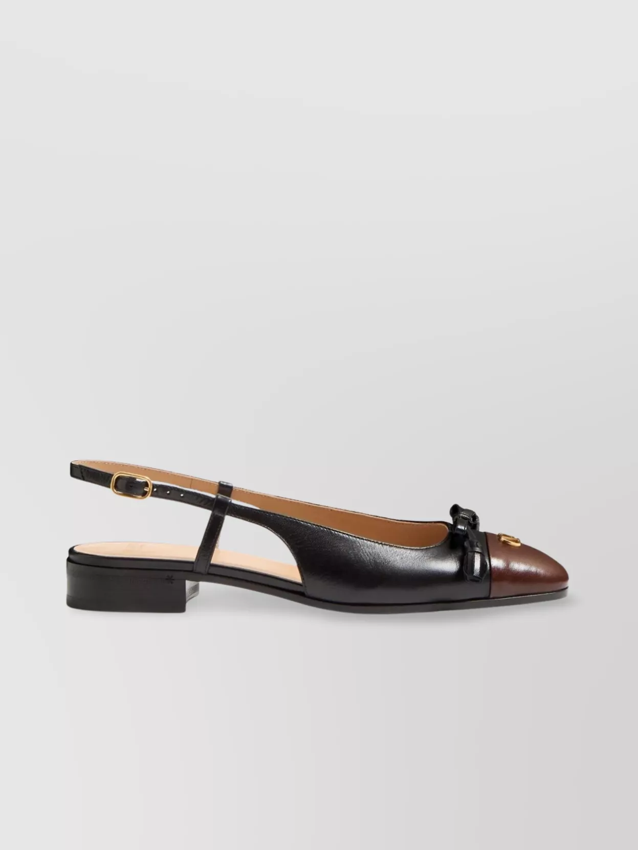 Valentino Garavani King's Valley Leather Slingback Ballet Flats