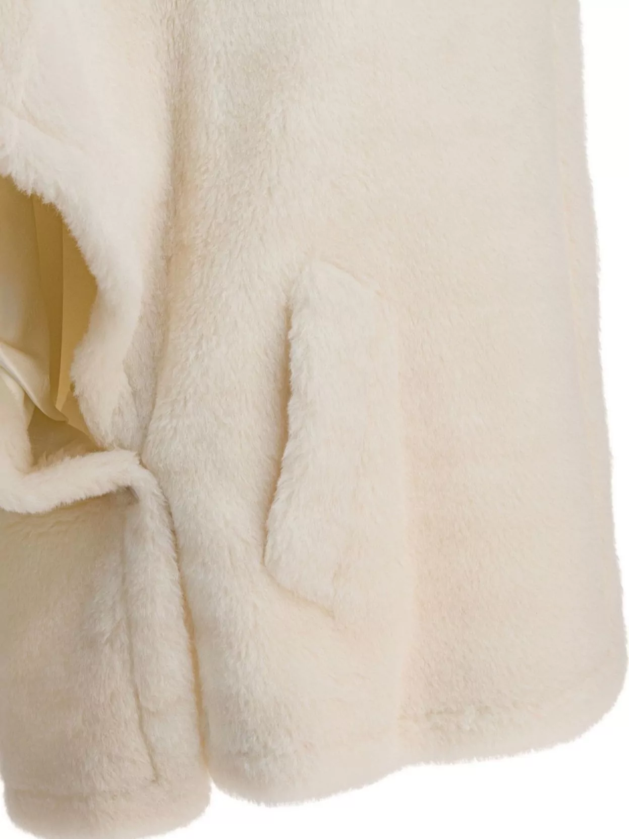 Max Mara Wool And Alpaca Short Sleeve Cape In Neutral