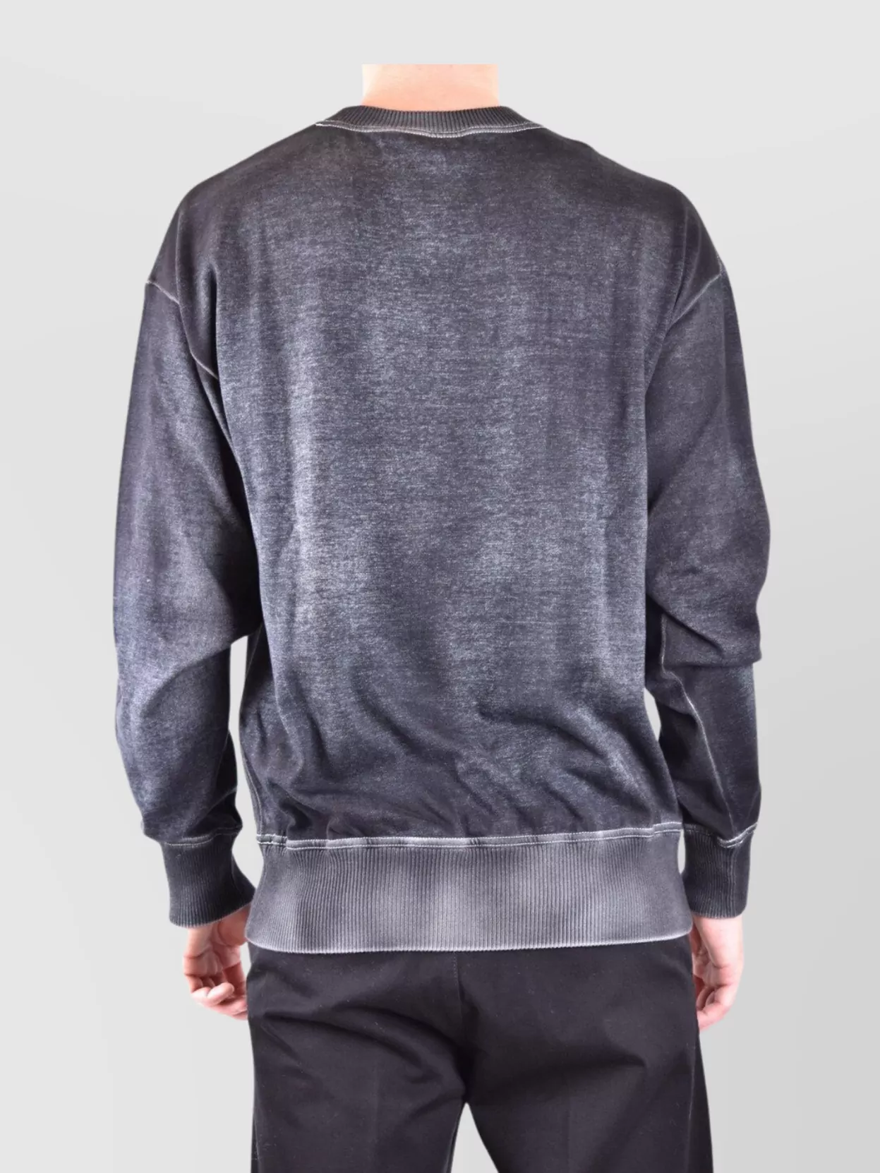 Moschino Crew Neck Sweaters Washed Effect