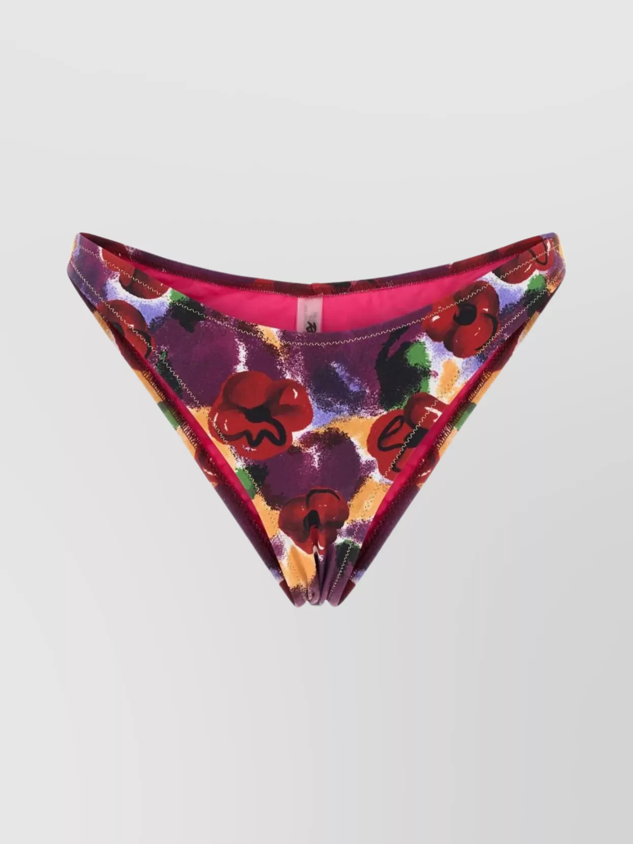 REINA OLGA FLORAL PRINT BIKINI BOTTOM WITH ELASTIC WAISTBAND