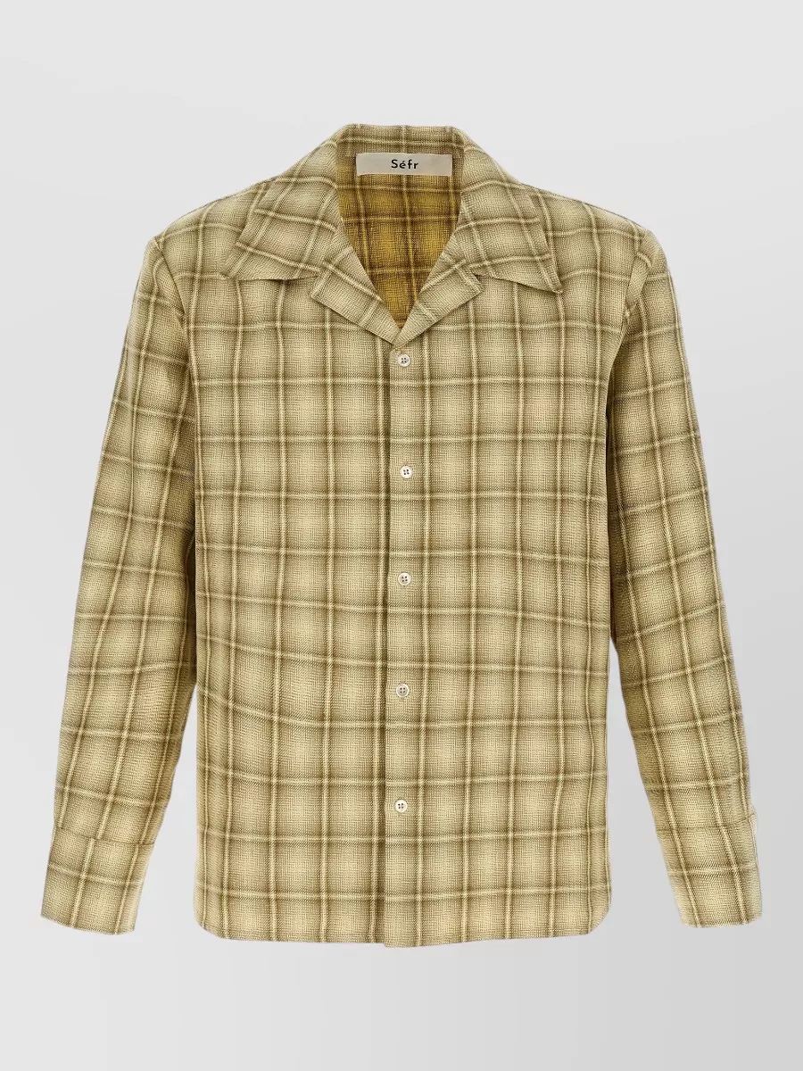 Séfr checked long-sleeve shirt