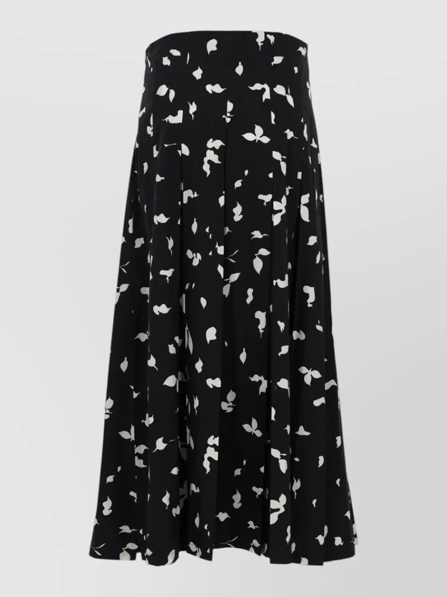 Alysi pleated printed skirt
