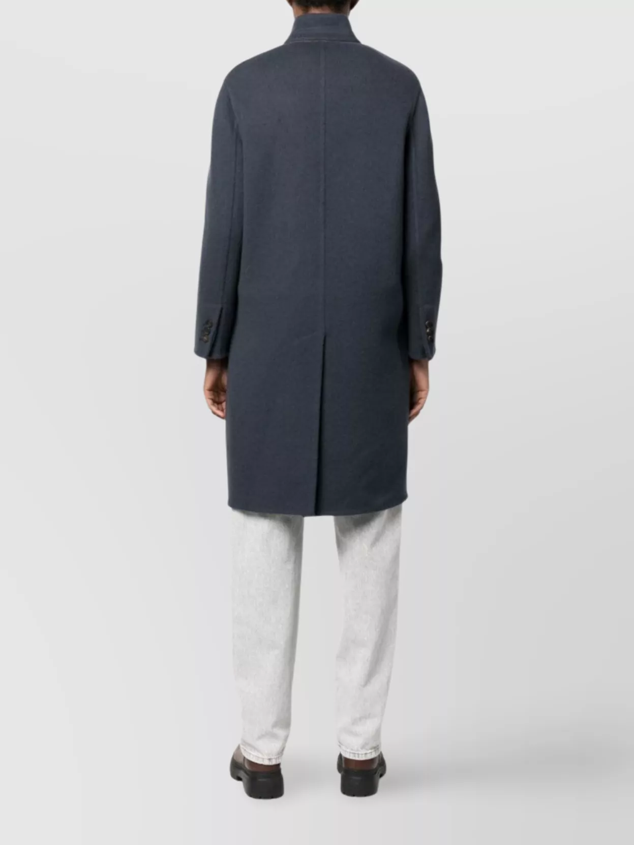 Brunello Cucinelli Double-breasted Button-fastening Coat In Gray