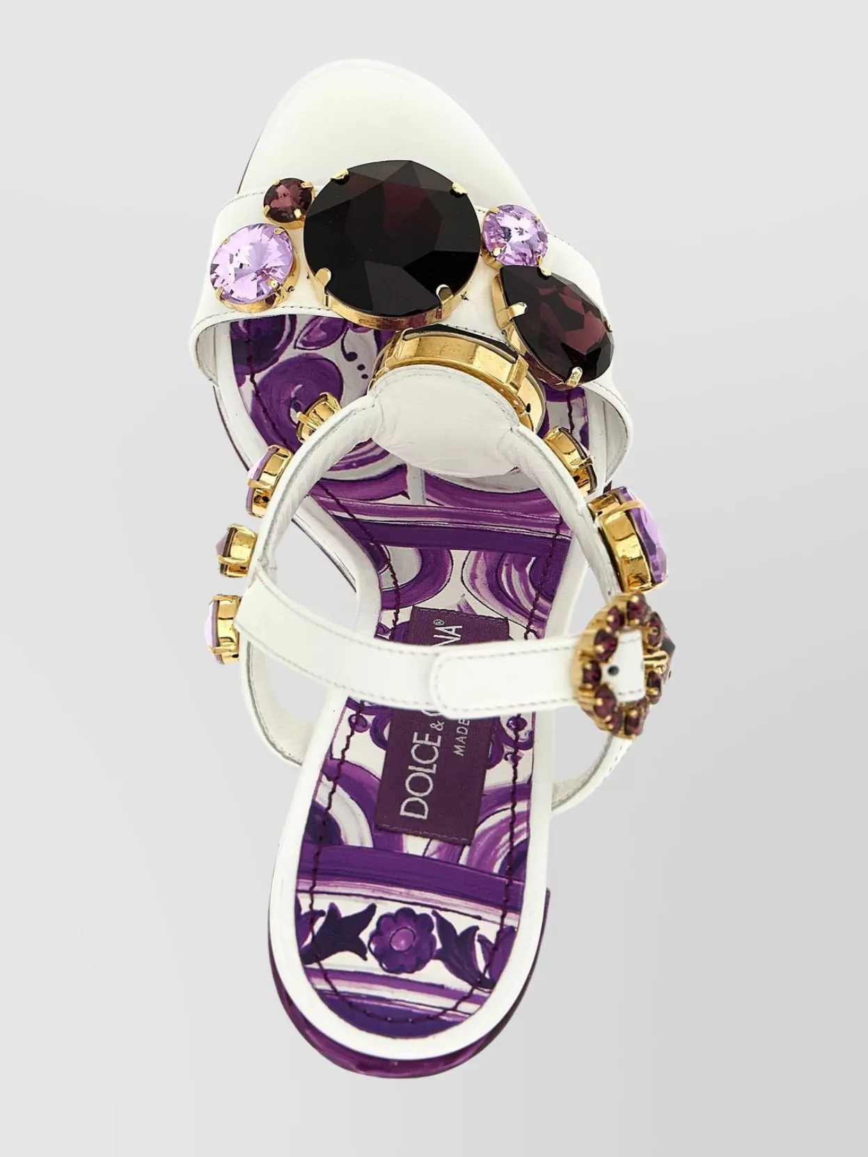 Dolce & Gabbana 'keira' Block Heel Sandals With Embellished Floral Detail