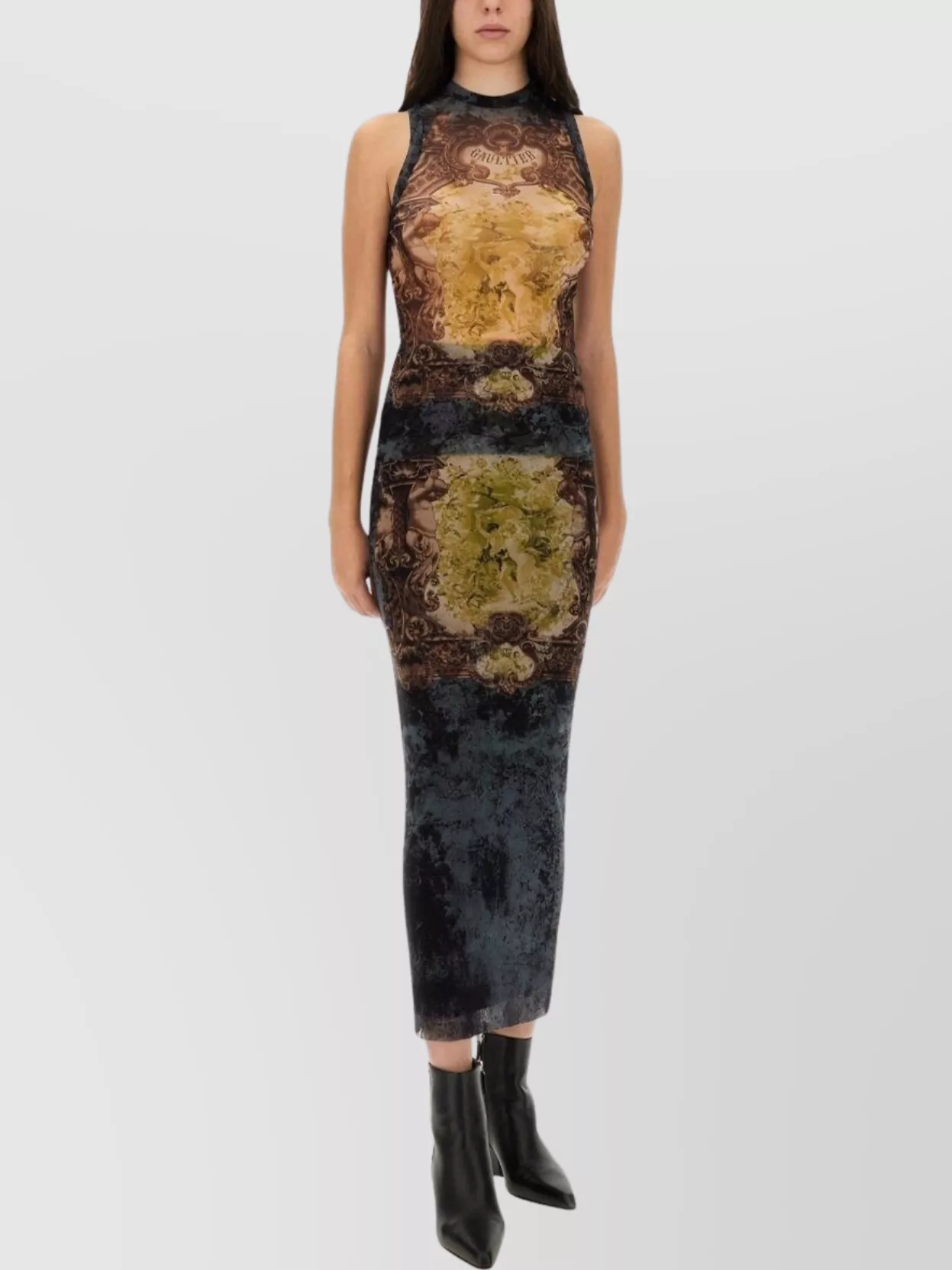 Jean Paul Gaultier Ankle Length Fitted Skirt Print