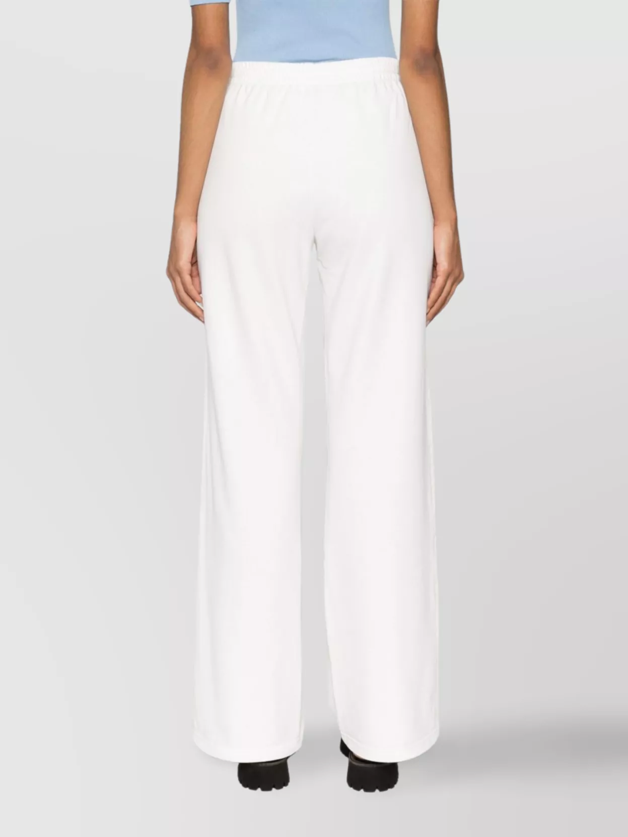 Parosh Embroidered Logo Straight Trousers