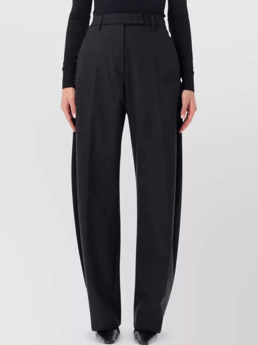 Thelatest wool-blend high-rise wide-leg suit trousers