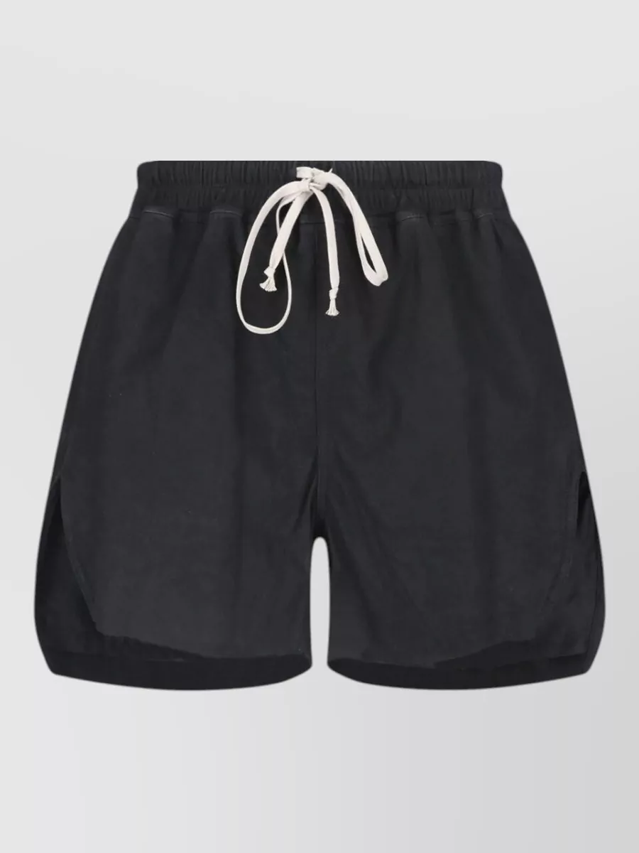 Rick Owens leather straight deck shorts