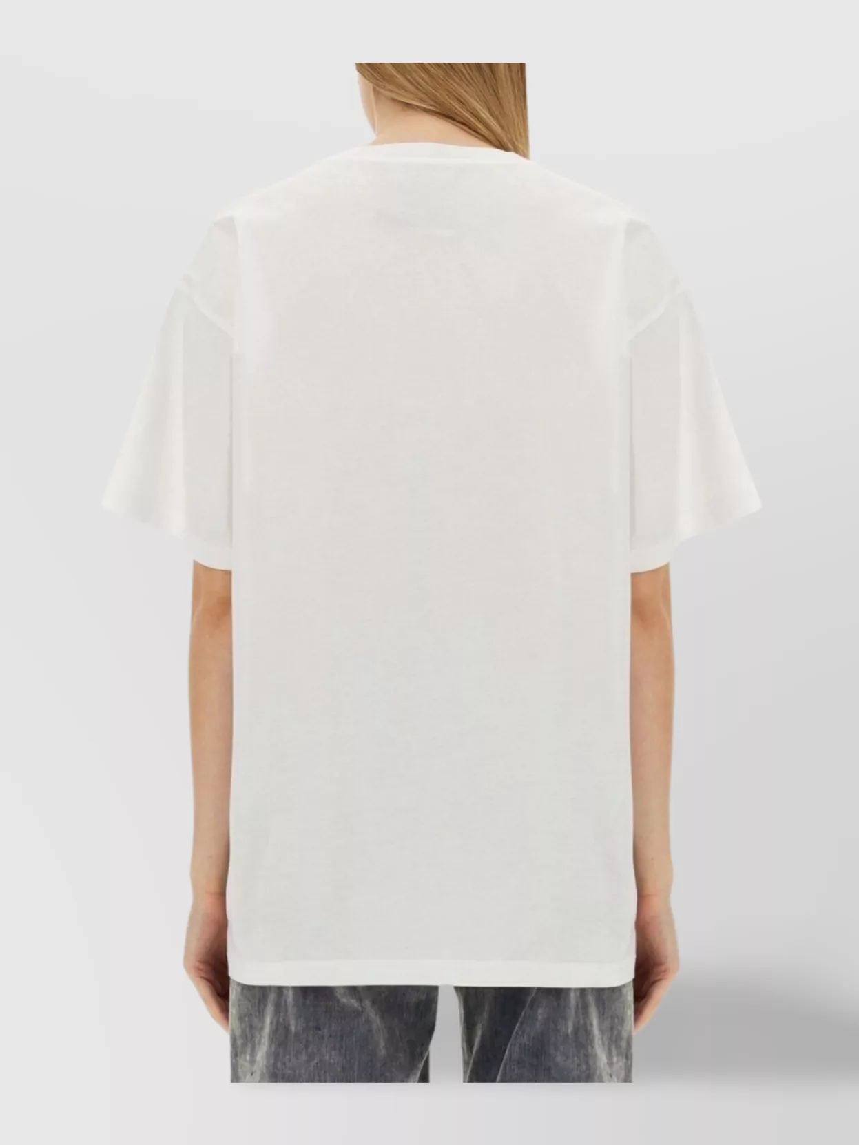 Moschino White Oversized T-shirt With Architectural Graphic