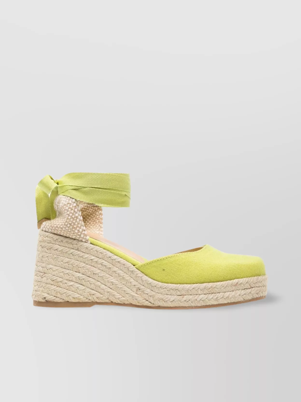 Shop Castaã±er Braided Detail Raffia Wedge Espadrilles