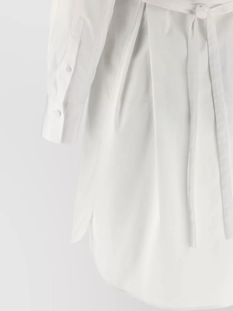 Mc Queen Cotton Pleated Shirt Dress