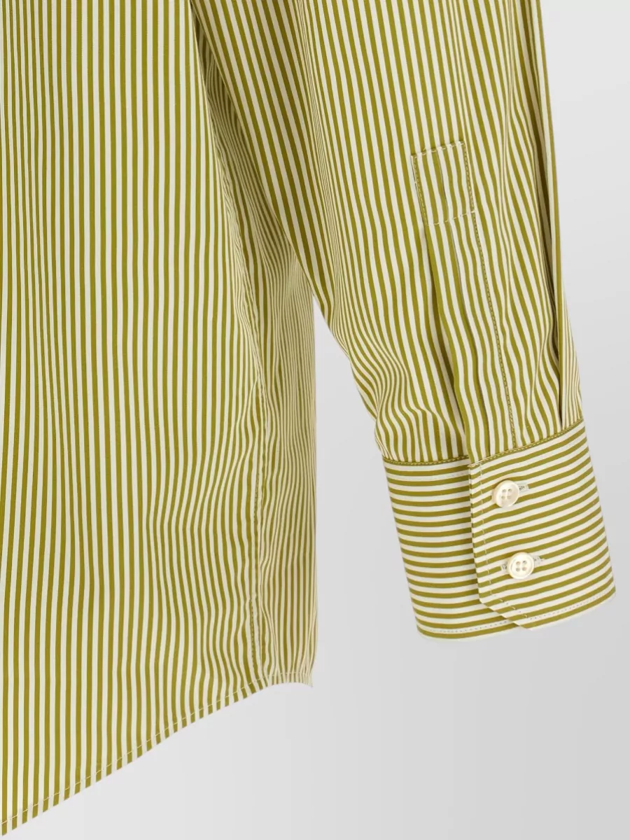 Saint Laurent Striped Cotton Poplin Shirt
