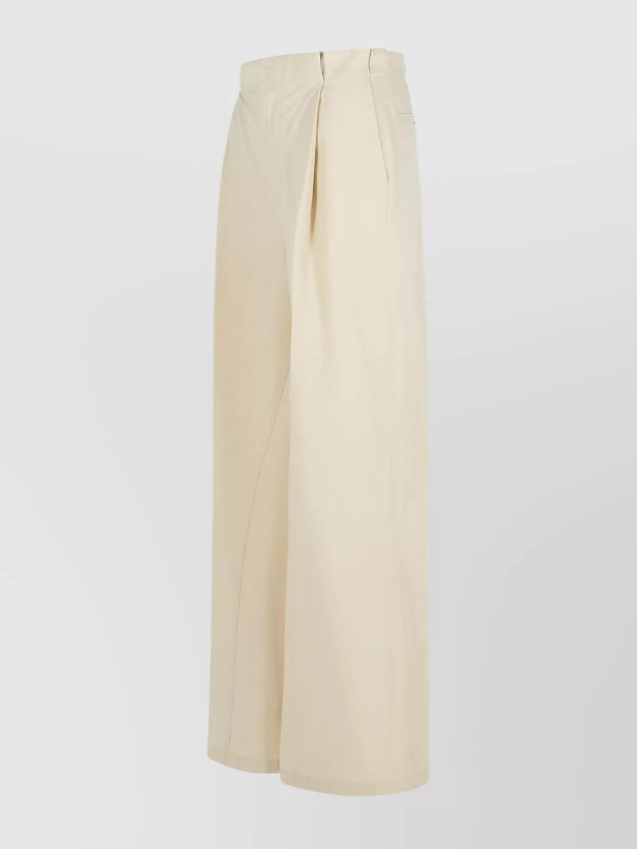 Maison Margiela Wide-Leg Pleated Cotton Blend Trousers