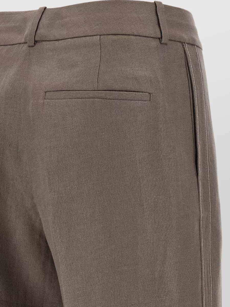 Peserico Linen Wide-Leg Trousers