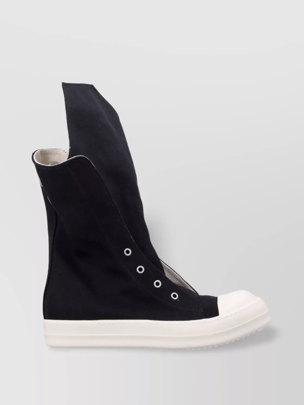 RICK OWENS DRKSHDW CANVAS HIGH-TOP SNEAKERS SHARK-TOOTH SOLE