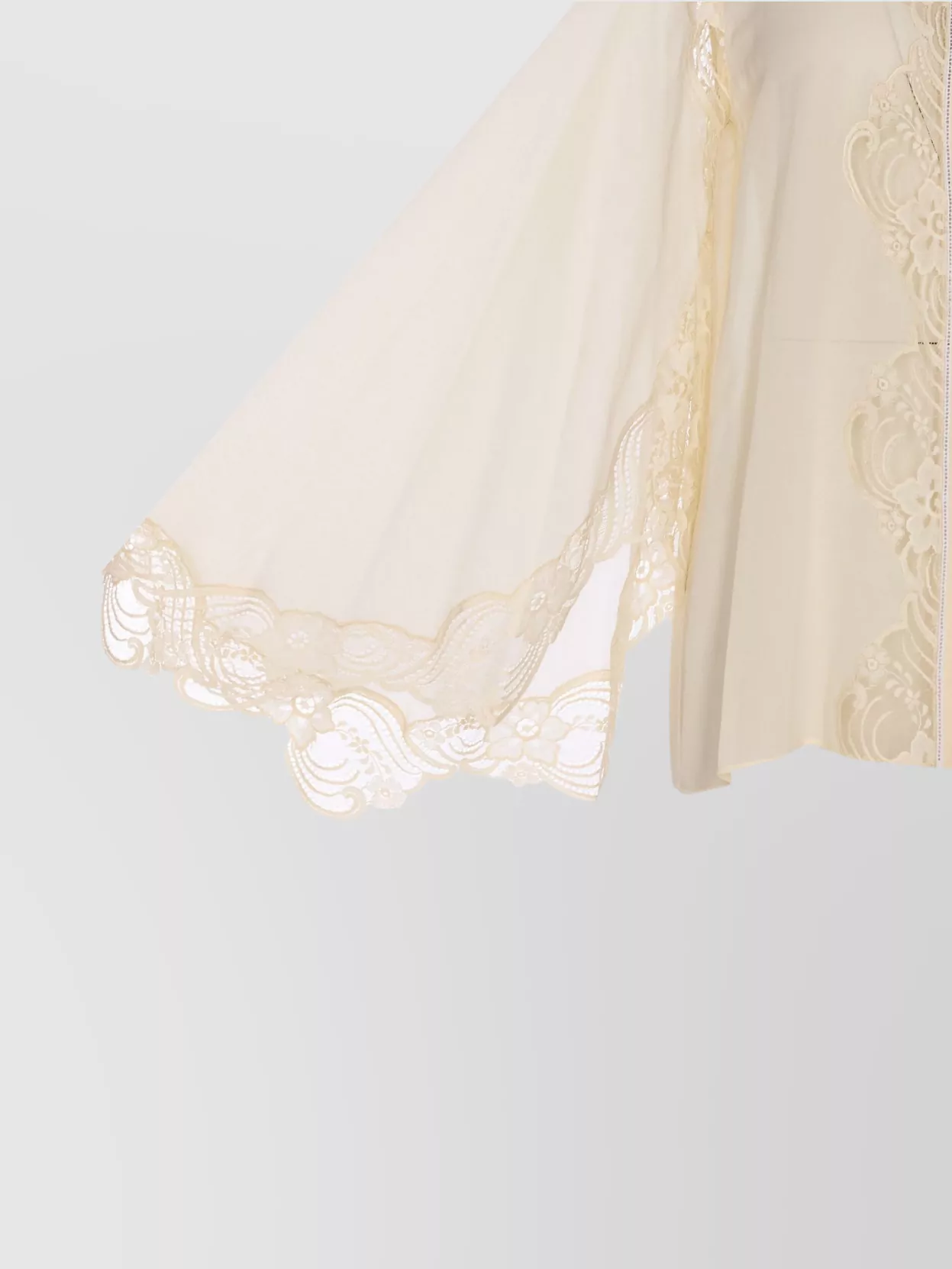 Chloé Crewneck Embroidered Lace Detailing Long Sleeves
