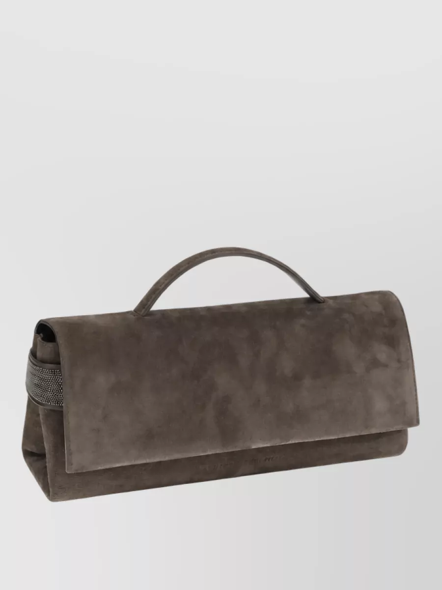 Brunello Cucinelli Na Suede Clutch Bag
