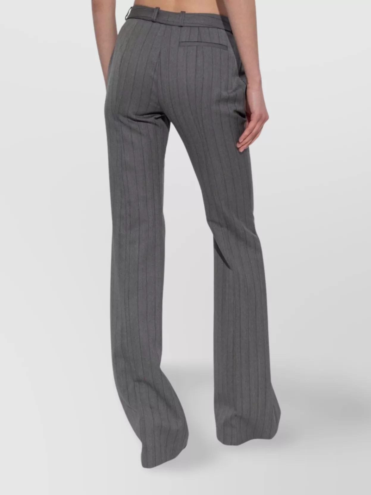 Alexander Mcqueen Trousers Straight Leg Pinstripe Pattern
