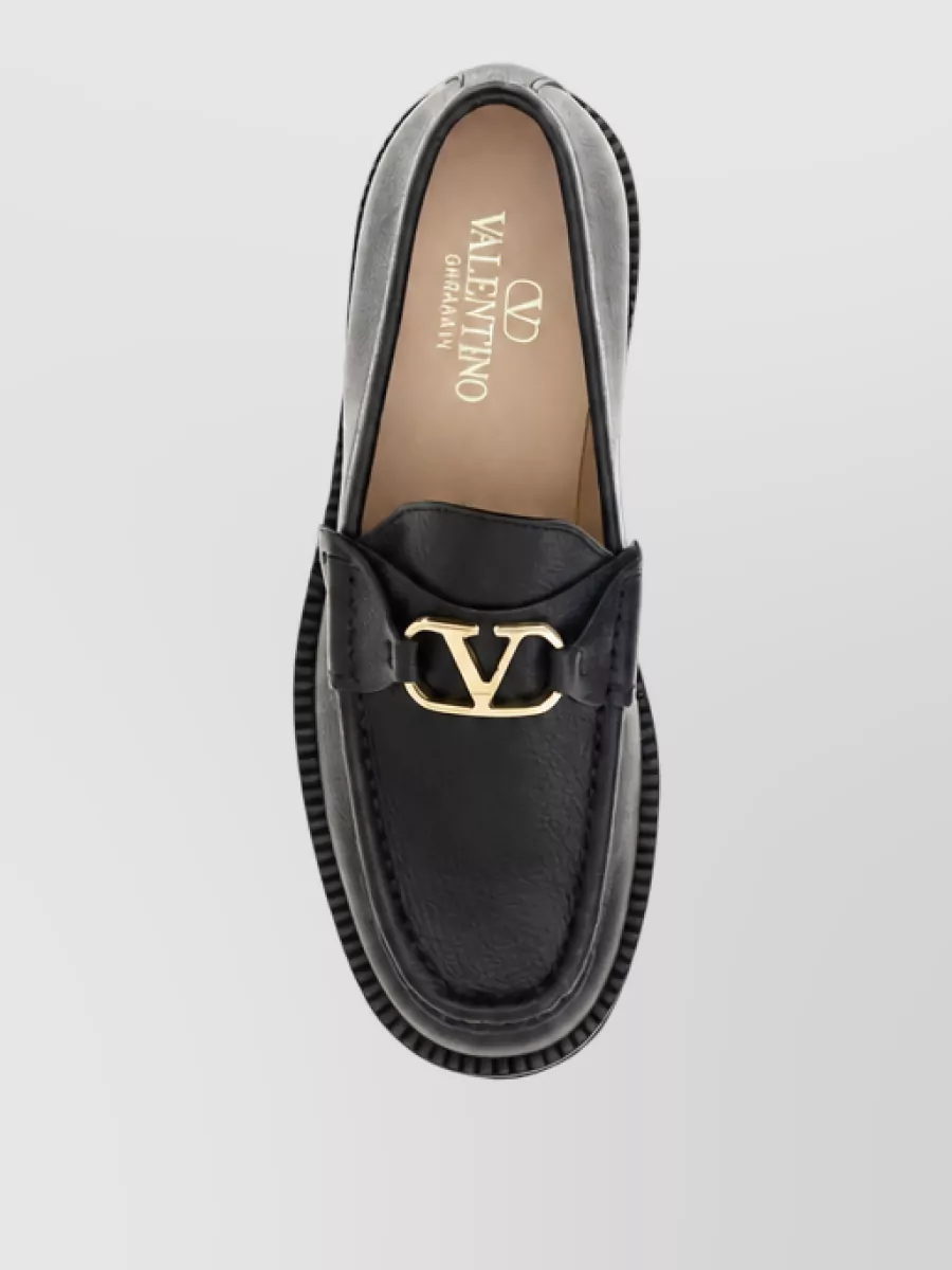 Valentino Garavani Leather Platform Loafers