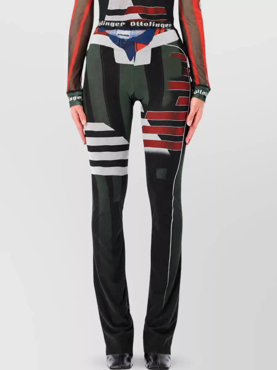 Ottolinger Printed high-rise extra-long leggings