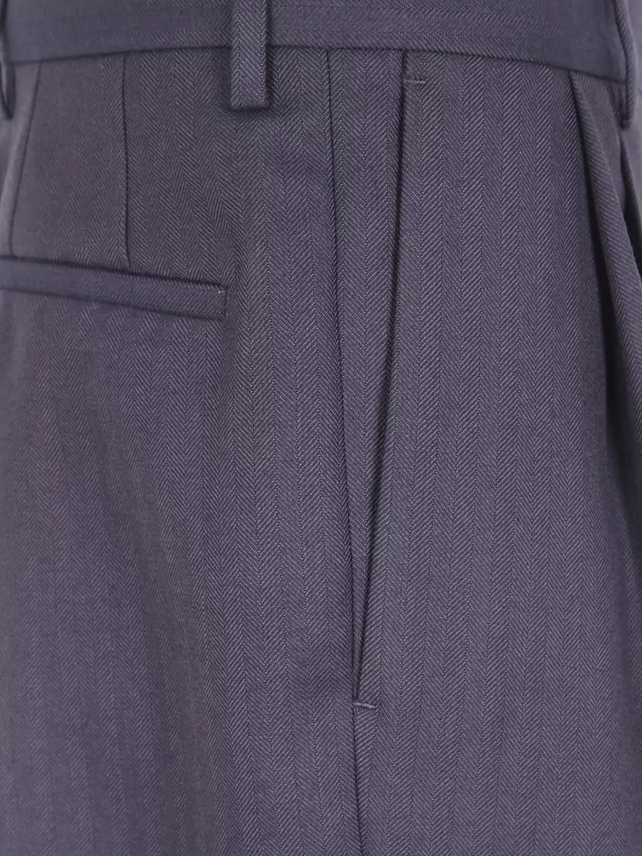 Dries Van Noten Wool Straight-Leg Tailored Trousers