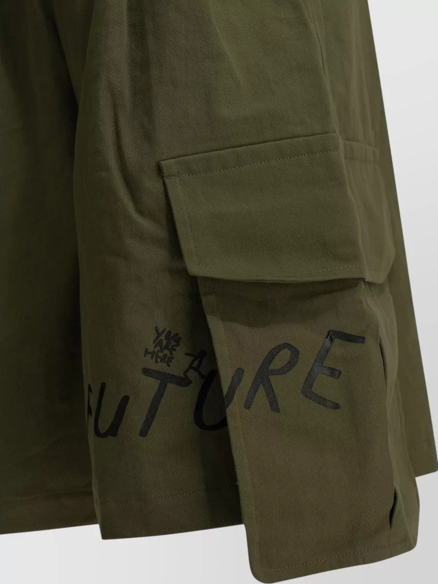 Comme Des Garçons Printed Cotton Cargo Shorts