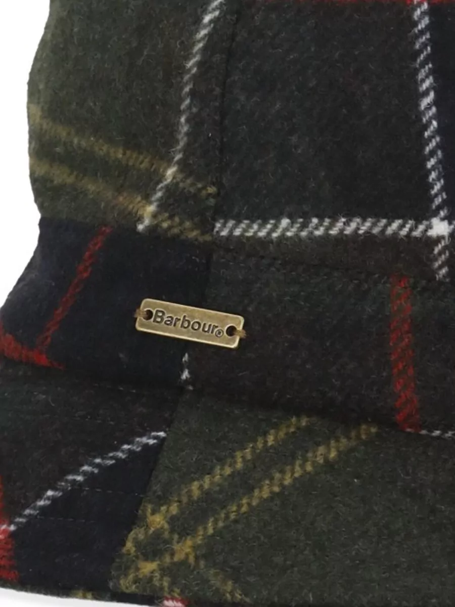 Barbour Womens Bucket Hat Tartan Pattern Wide Brim