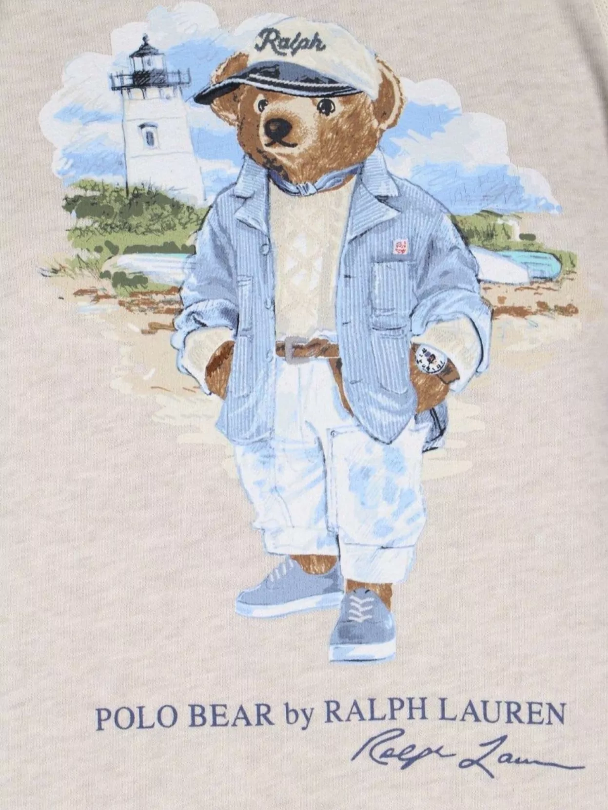 Polo Ralph Lauren Graphic Print Hooded Sweatshirt With Kangaroo Pocket