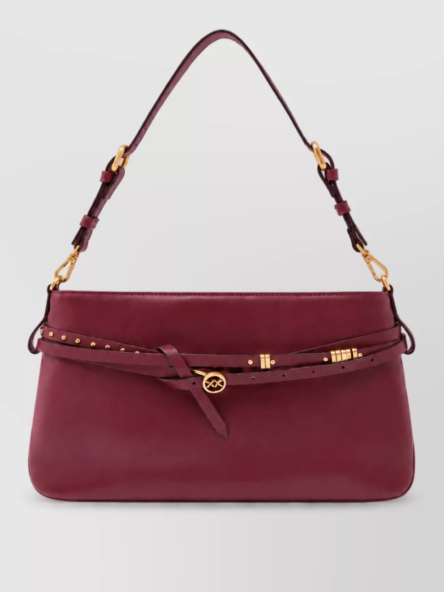 Pinko love bag classic leather clutch bag