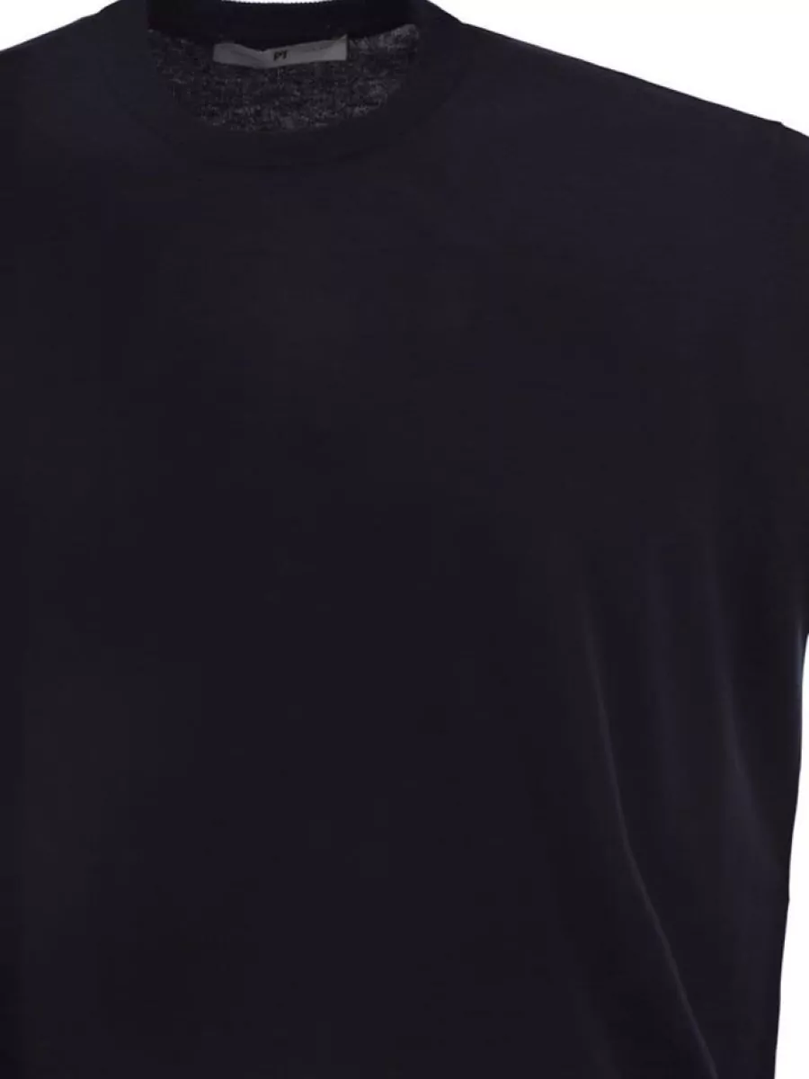 Pt Torino Ribbed Cotton Knit Jumper