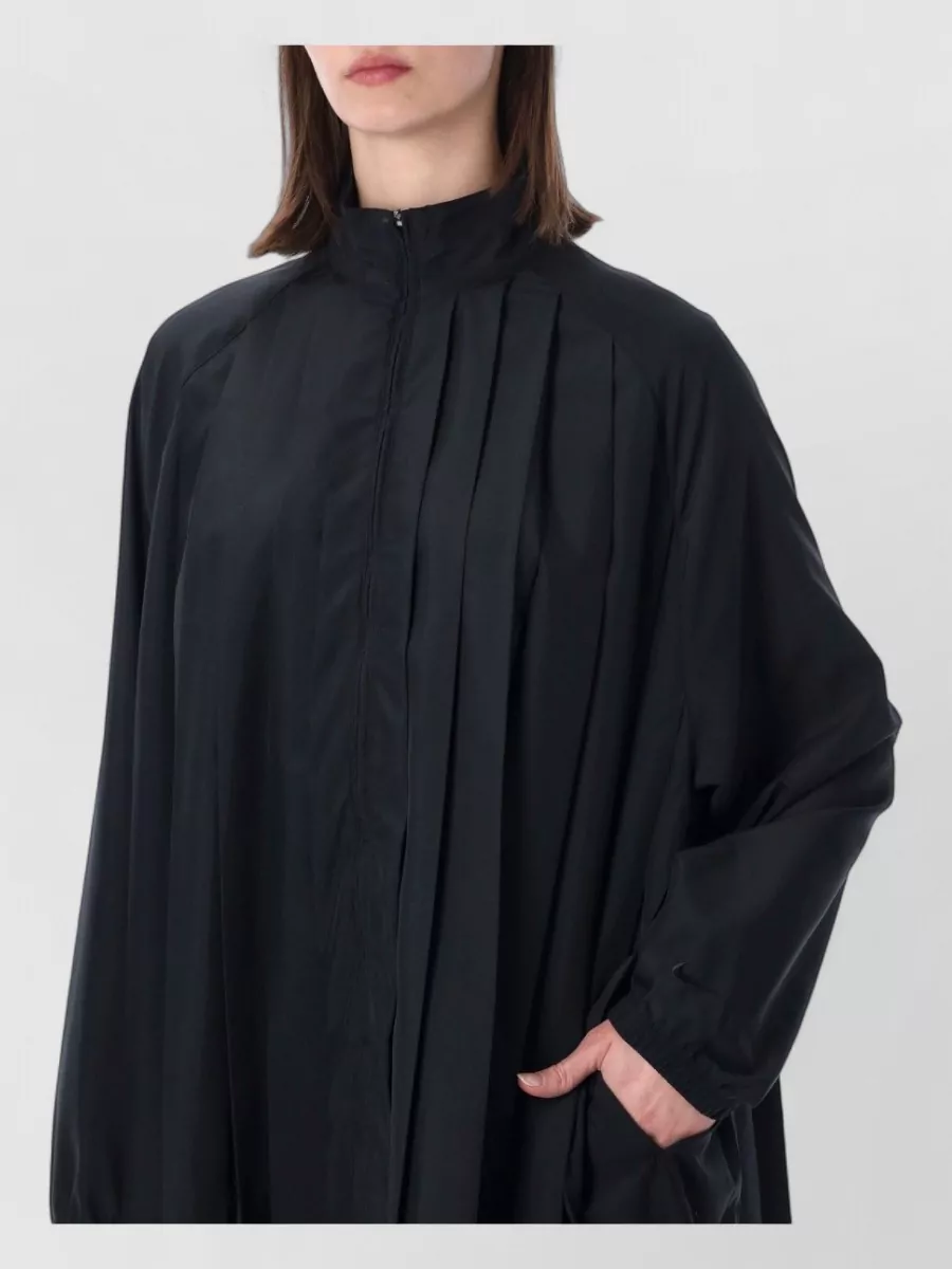 Nike Pleated Oversized High-Collar Mini Dress