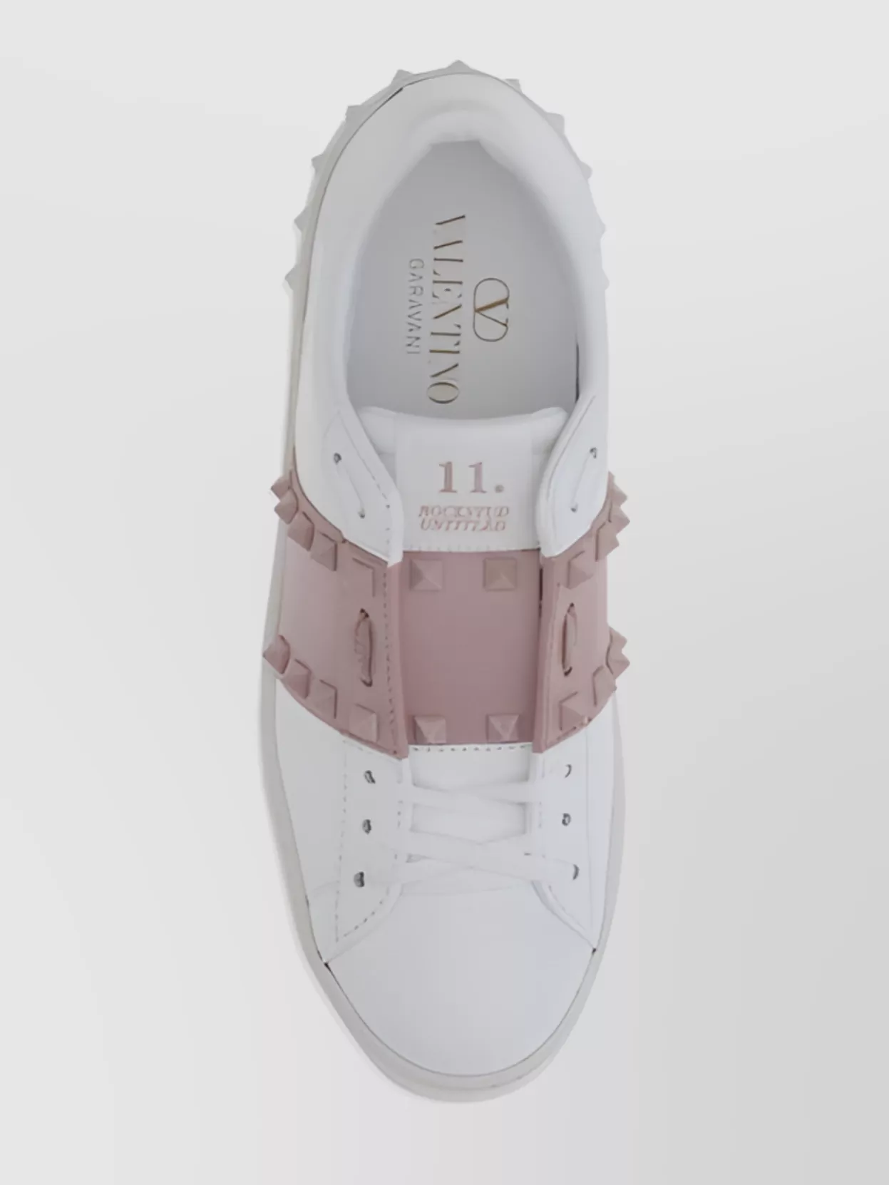Valentino Garavani Studded Calfskin Sneakers Rubber Studs