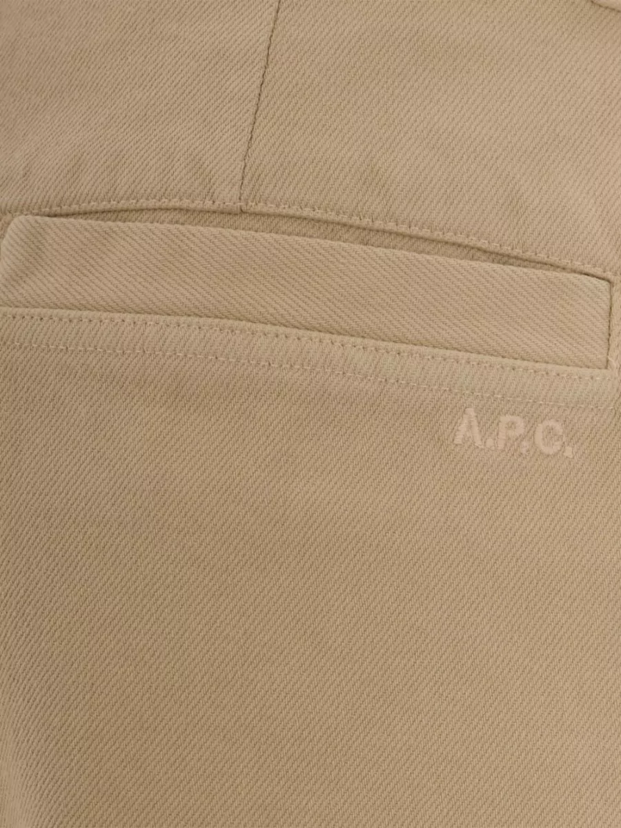 A.p.c. Straight Trousers Nylon Silk Blend Belt Loops
