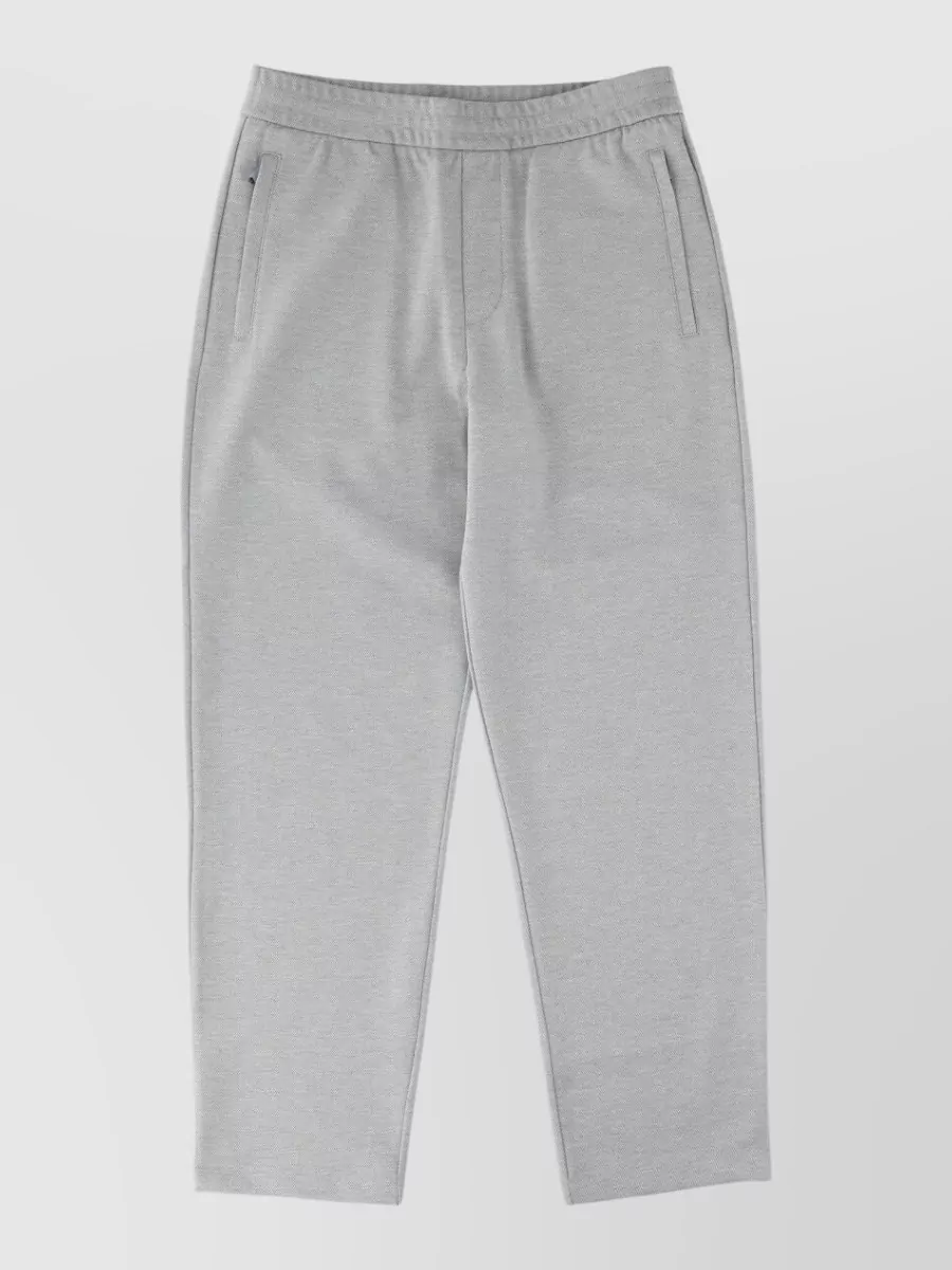 Emporio Armani Jersey piqué loose fit trousers
