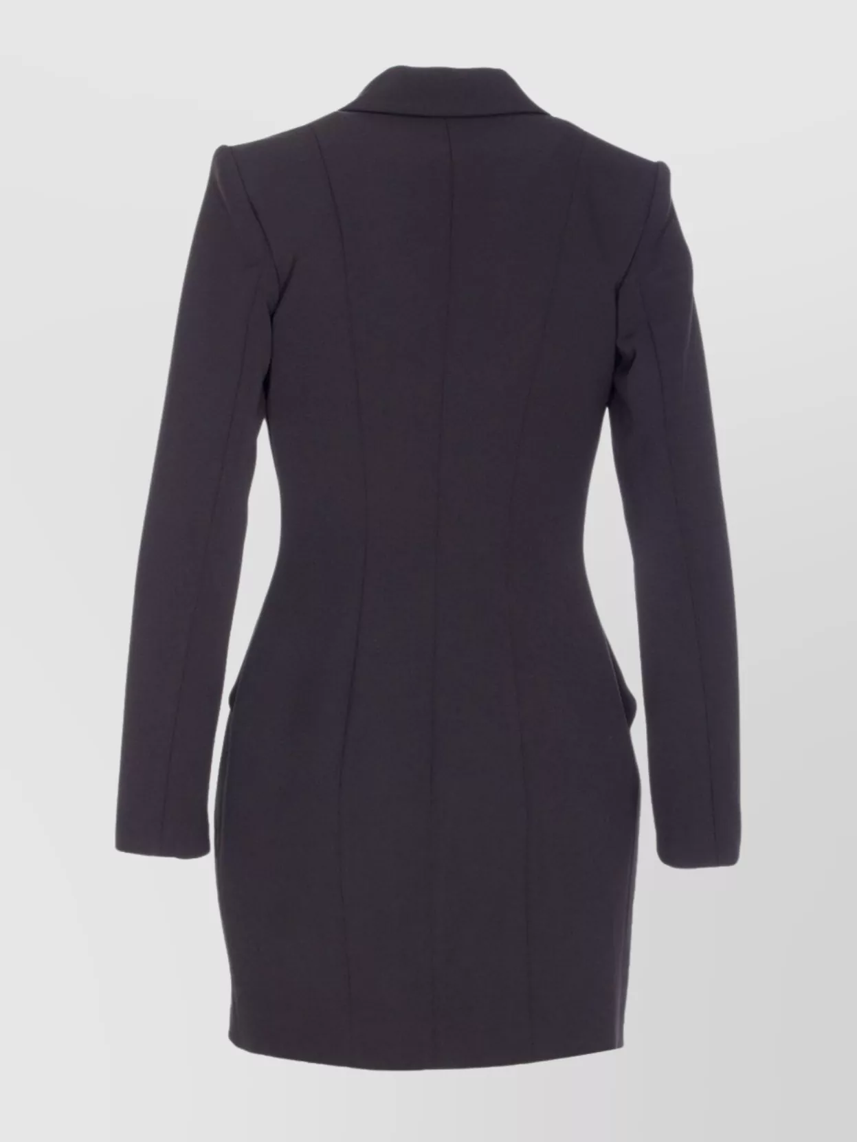 Elisabetta Franchi Satin-lapel Double-breasted Mini Dress In Blue