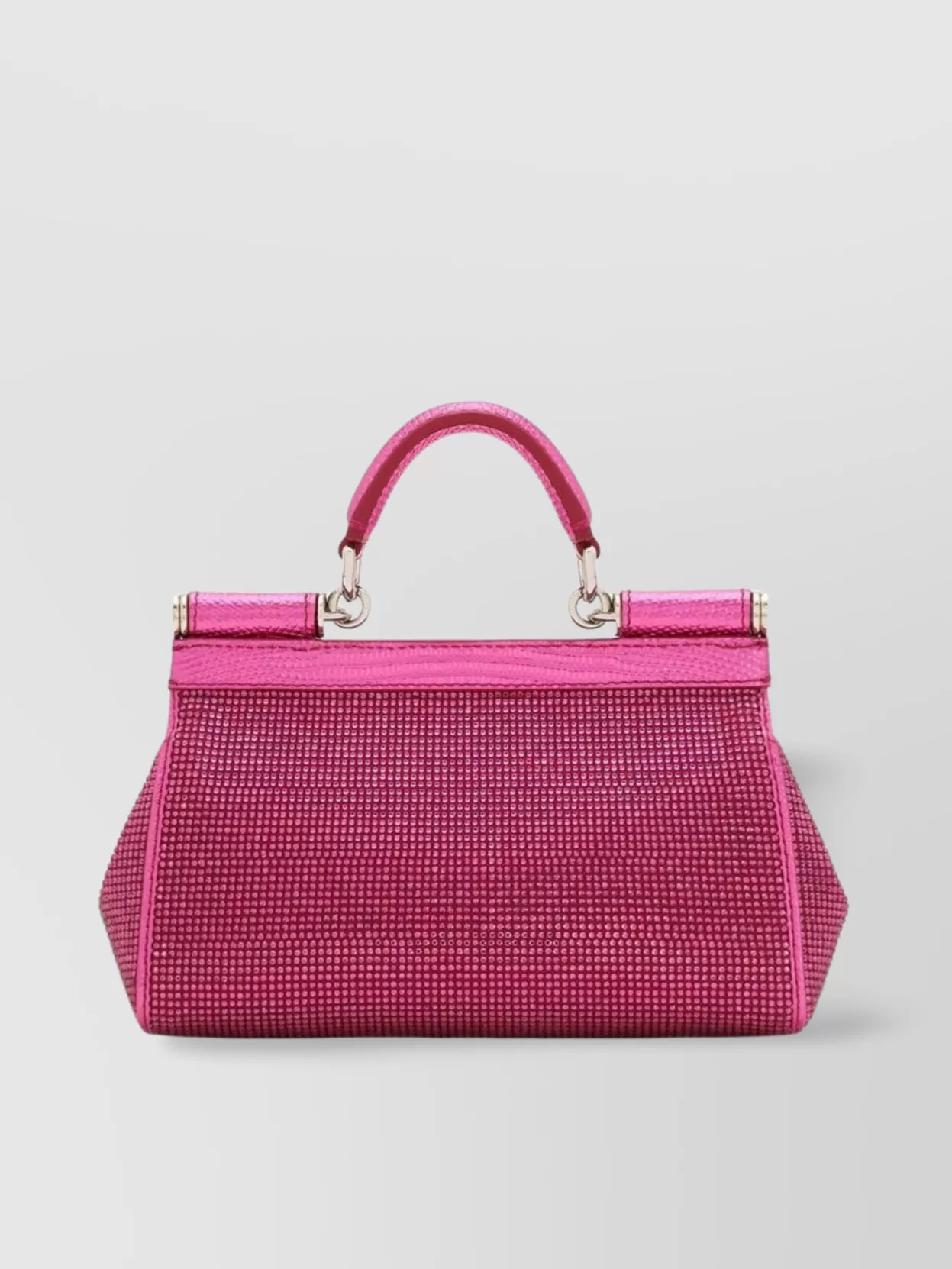 Dolce&Gabbana Sicily Small Tote Bag With Rhinestone Embellishment