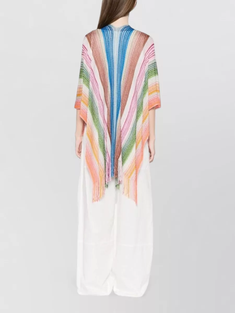 Missoni Striped V-Neck Poncho