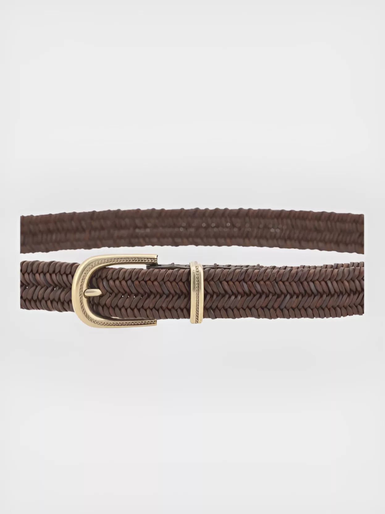 Brunello Cucinelli Stretch Leather Braided Belt
