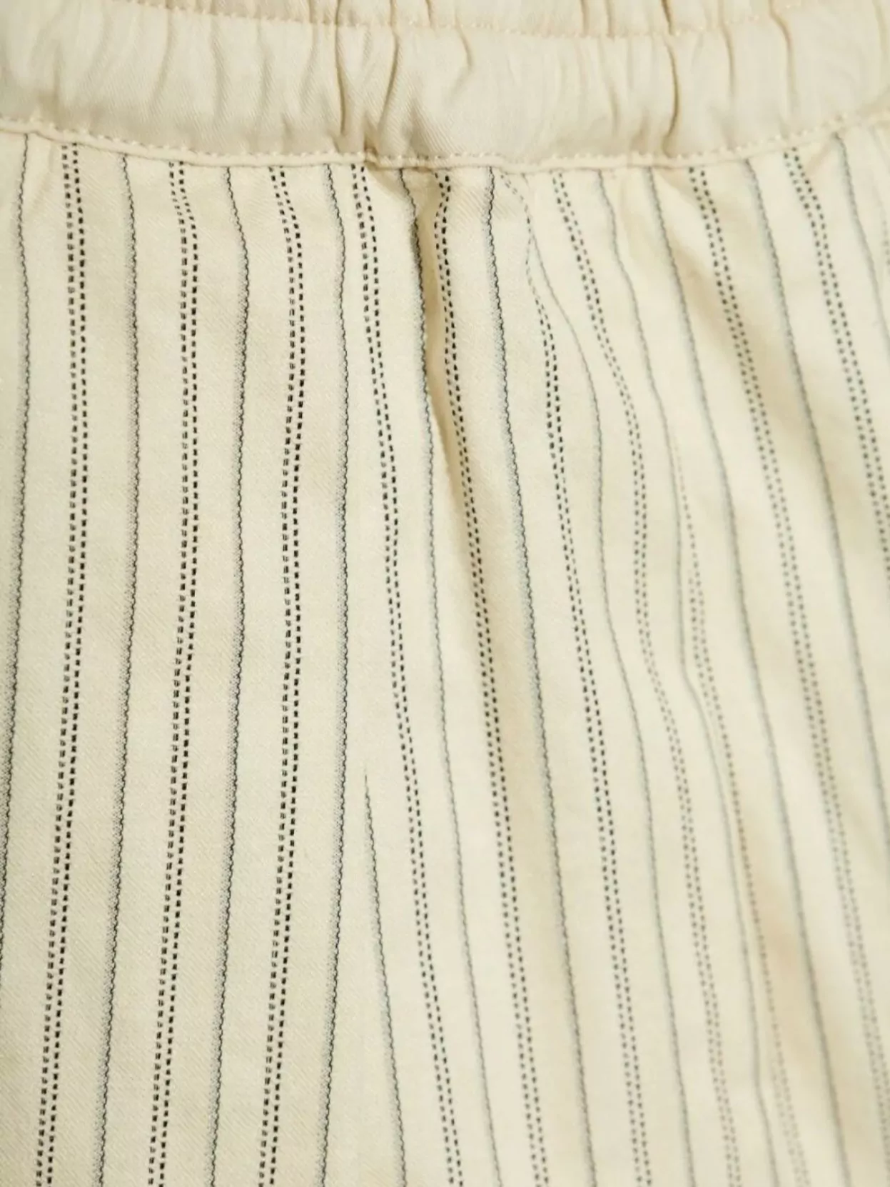 Maison Margiela Elasticated Waist Pinstripe Trousers With Wide Leg