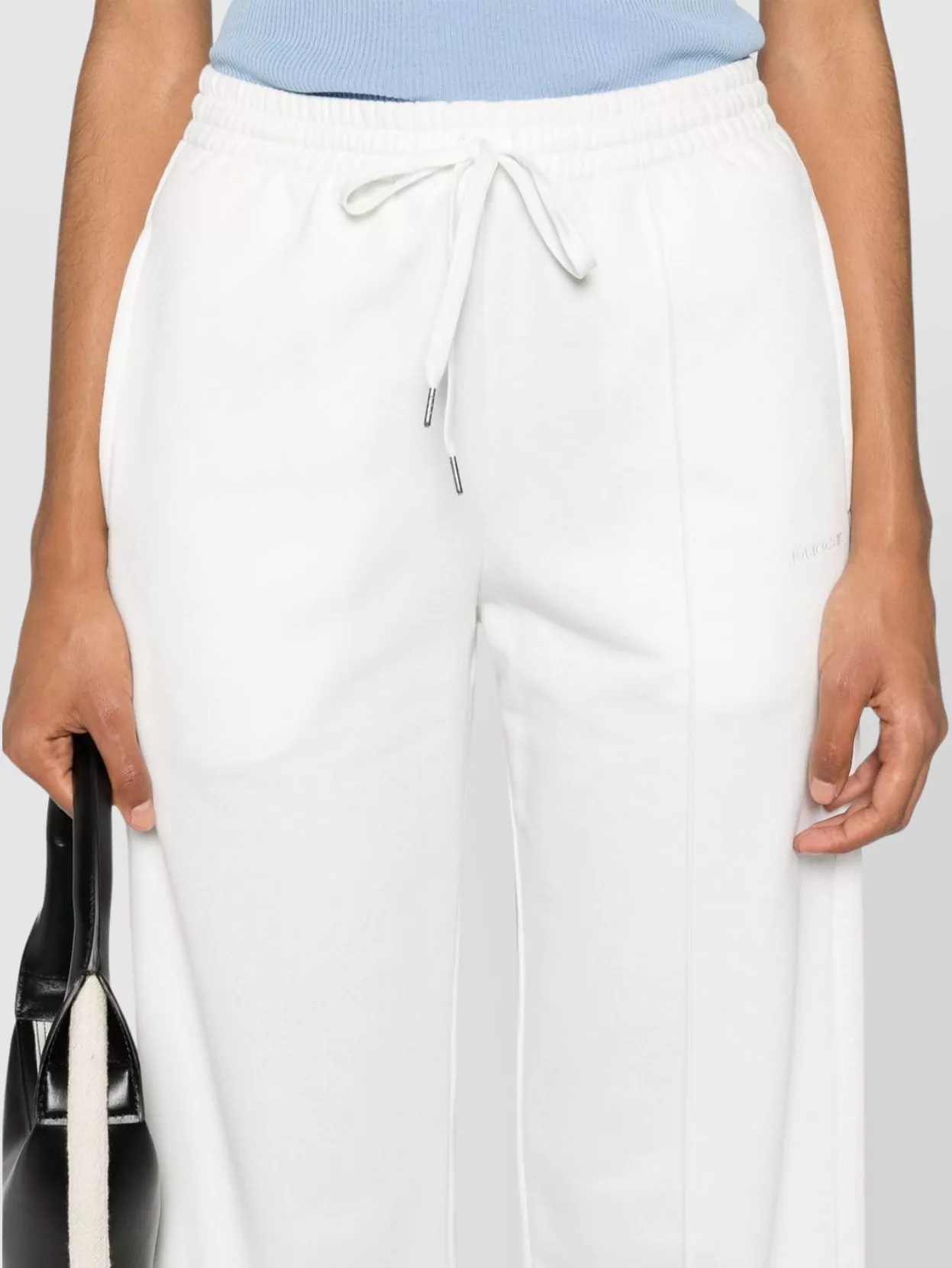 Parosh Embroidered Logo Straight Trousers