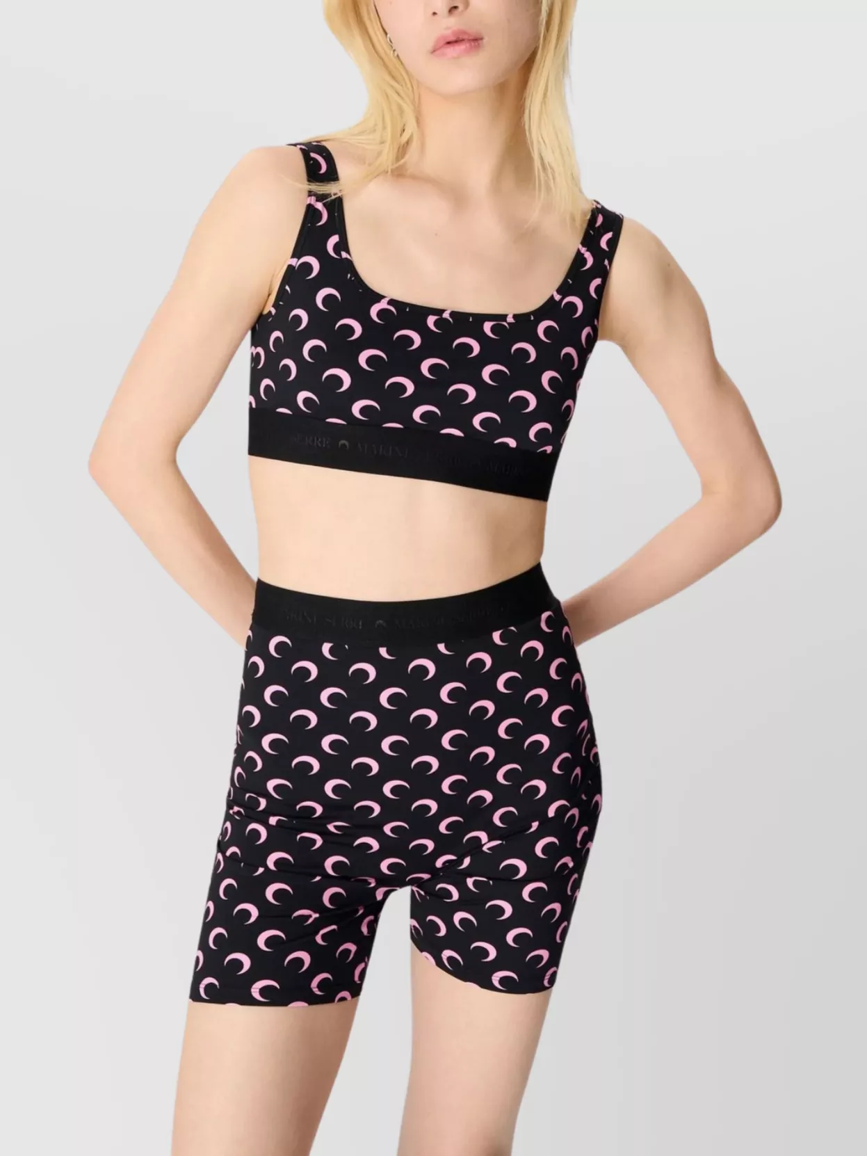 Marine Serre Sleeveless Cropped Blouse All-Over Print