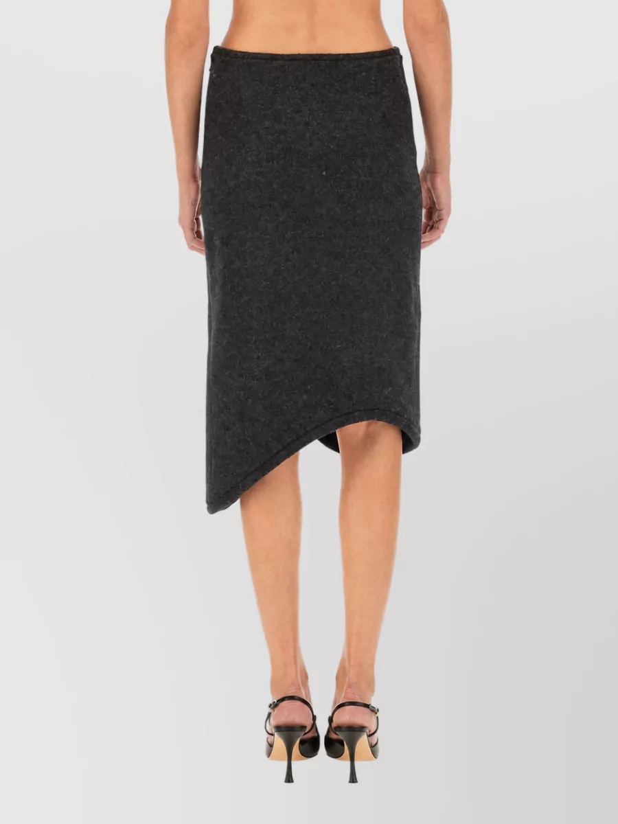 Victoria Beckham Wool Padded Asymmetric Skirt
