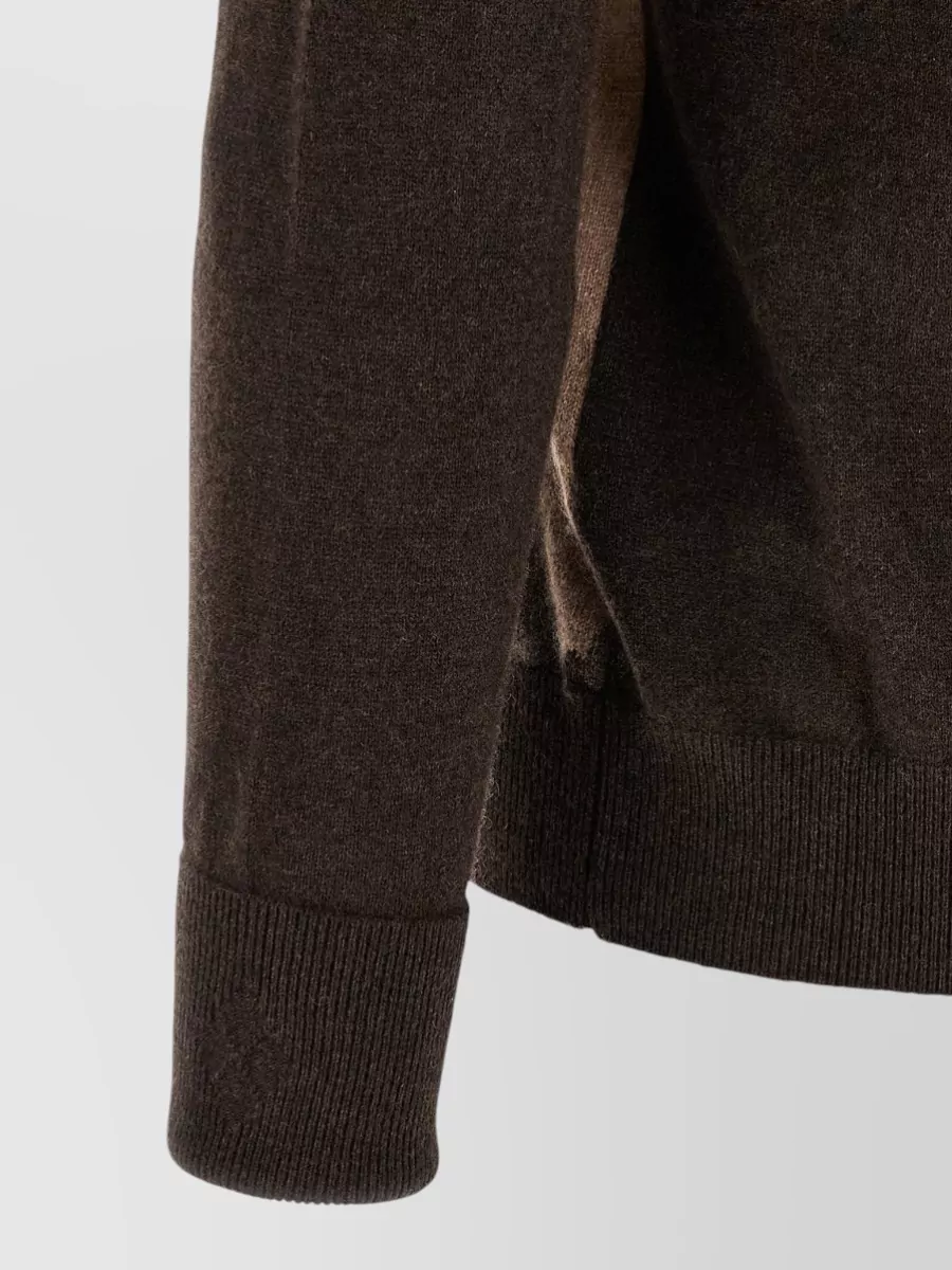 Ballantyne Cashmere V-Neck Regular-Fit Diamond-Intarsia Jumper