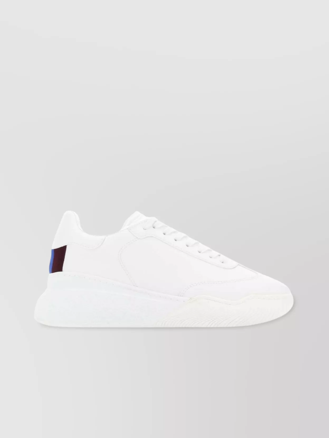 Shop Stella Mccartney Loop Low-top Sneakers With Color Block Detail In White