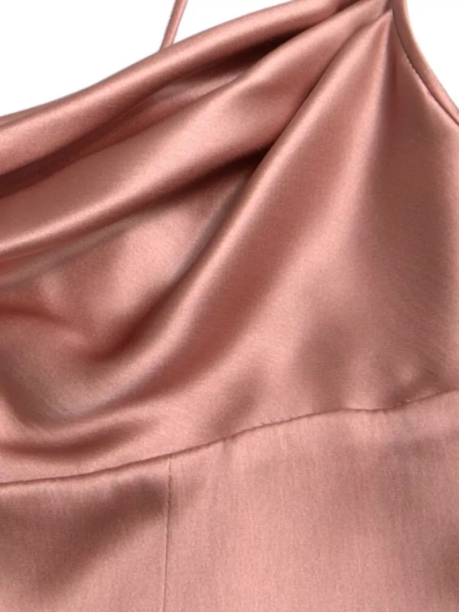Dolce&Gabbana Silk Spaghetti-Strap Cowl-Neck Maxi Dress