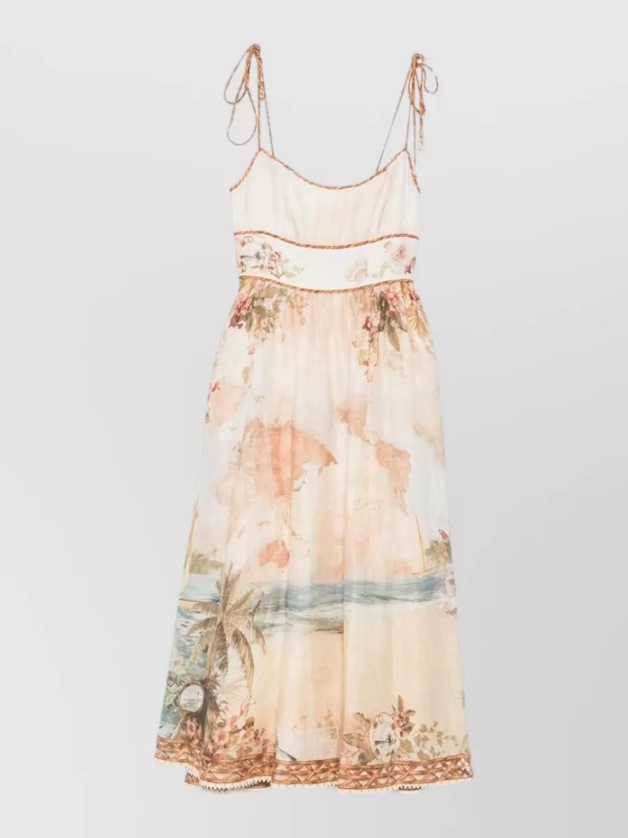 Zimmermann Everley plunge midi dress | The Fashion Square