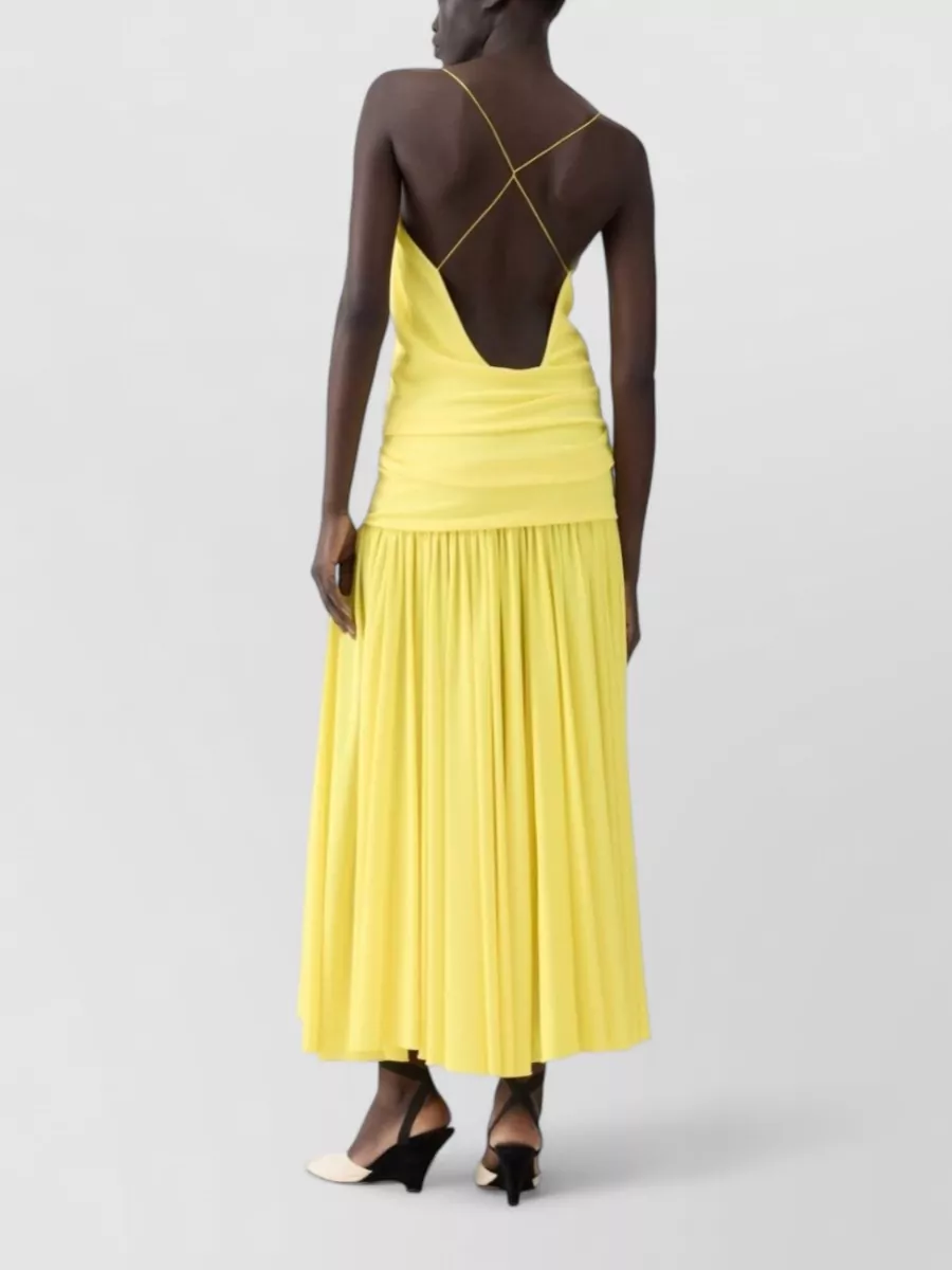 Jacquemus Abiha Long Dress Draped Open Back
