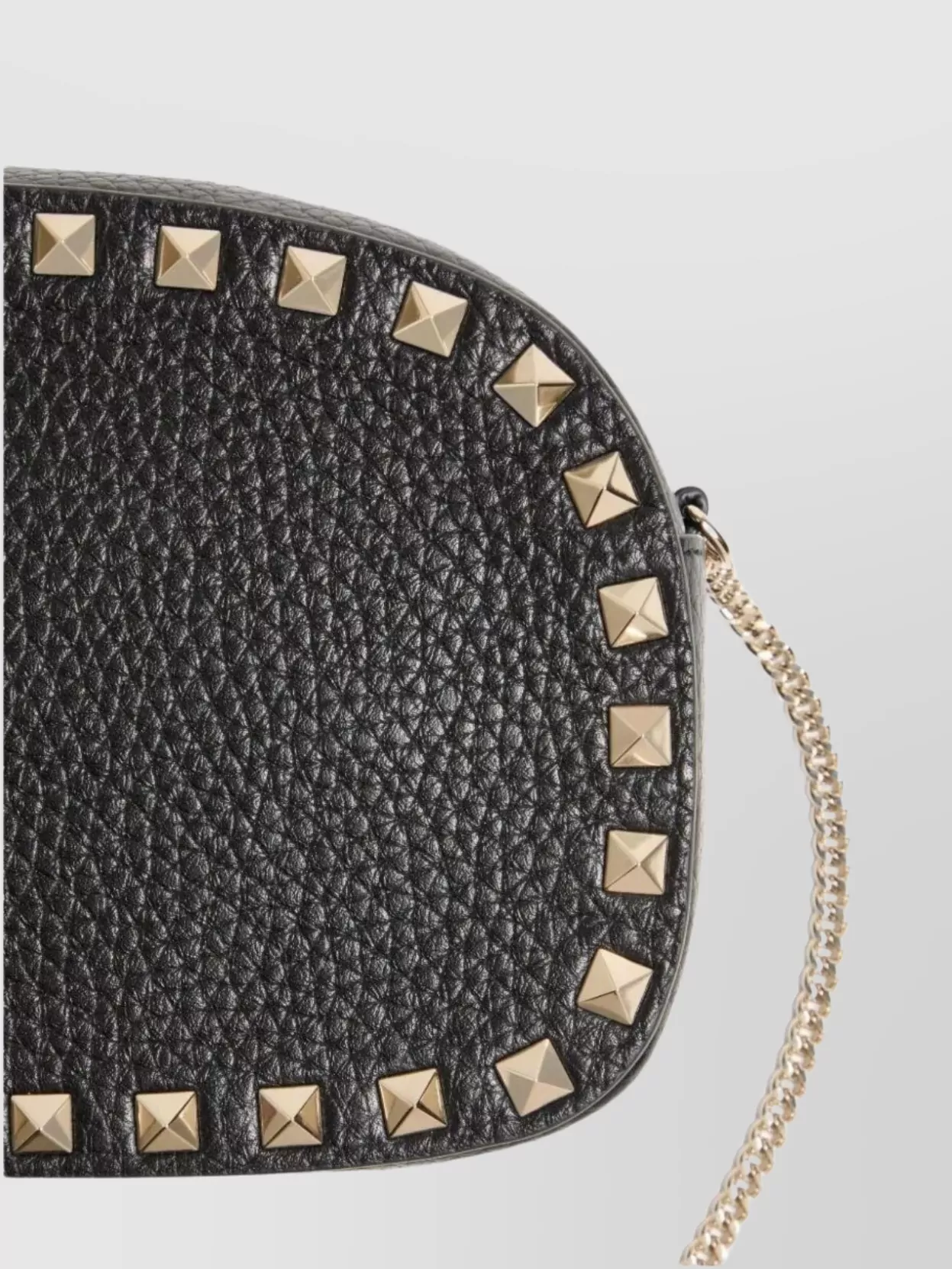 Valentino Garavani Chain Strap Textured Leather Shoulder Bag