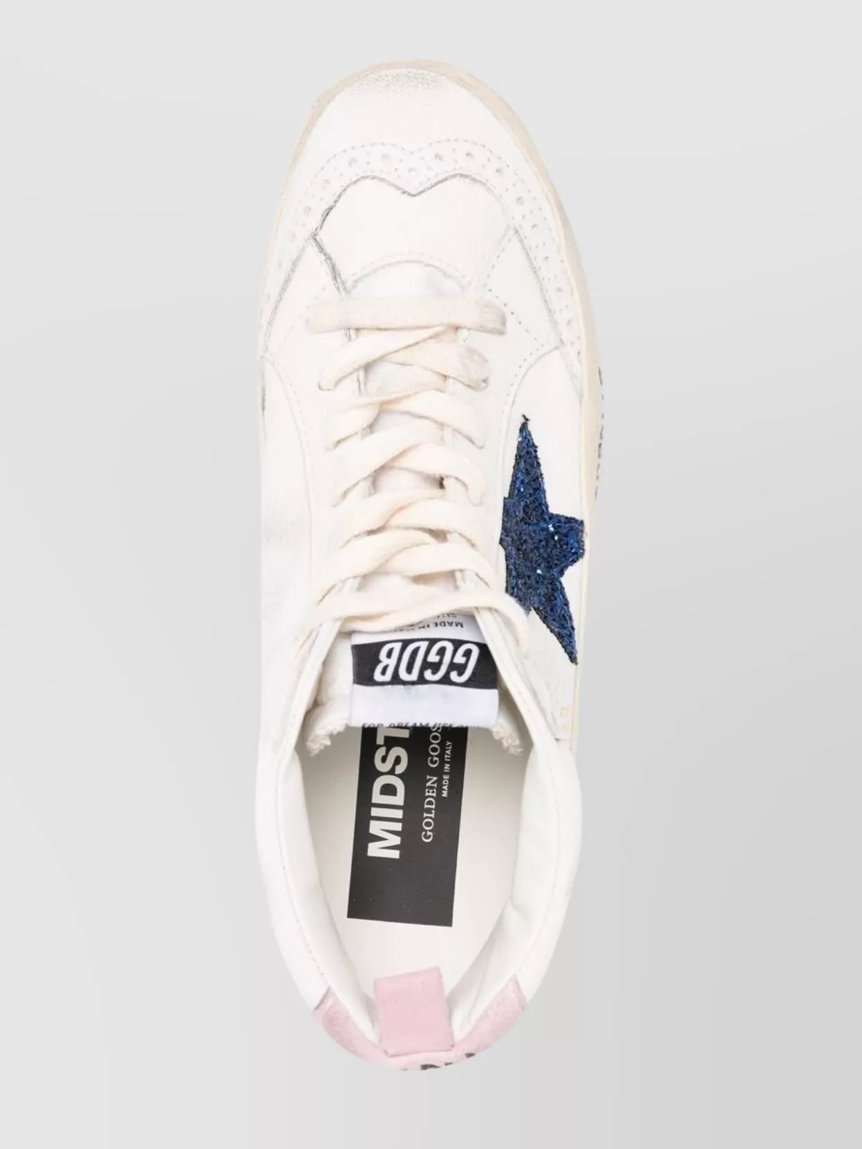 Golden Goose Leather Sequin High-Top Sneakers